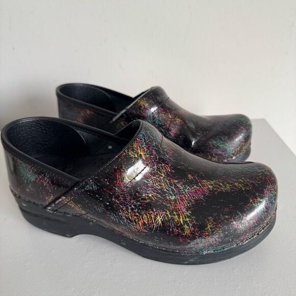 Dansko Patent Leather Rainbow Clogs - Picture 5 of 11